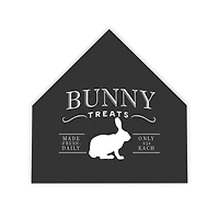 Bunny Treats 2 12" x 12" House Shaped Canvas