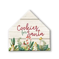 Cookies For Santa House Shaped Canvas Wall Art