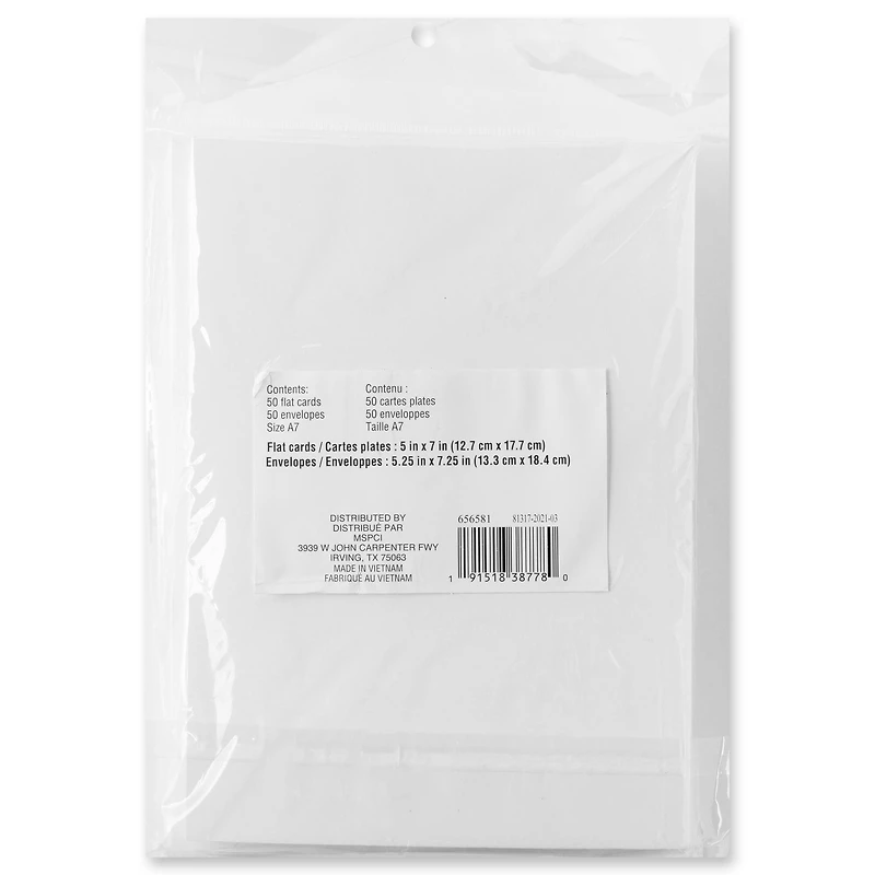 6 Packs: 50 ct. (300 total) 5" x 7" Flat Cards & Envelopes by Recollections