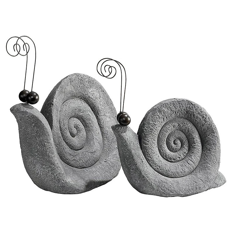 Design Toscano® Medium and Large At a Snail's Pace Garden Gastropod Statue Set
