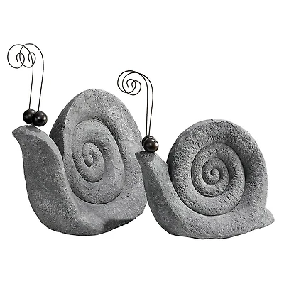 Design Toscano® Medium and Large At a Snail's Pace Garden Gastropod Statue Set
