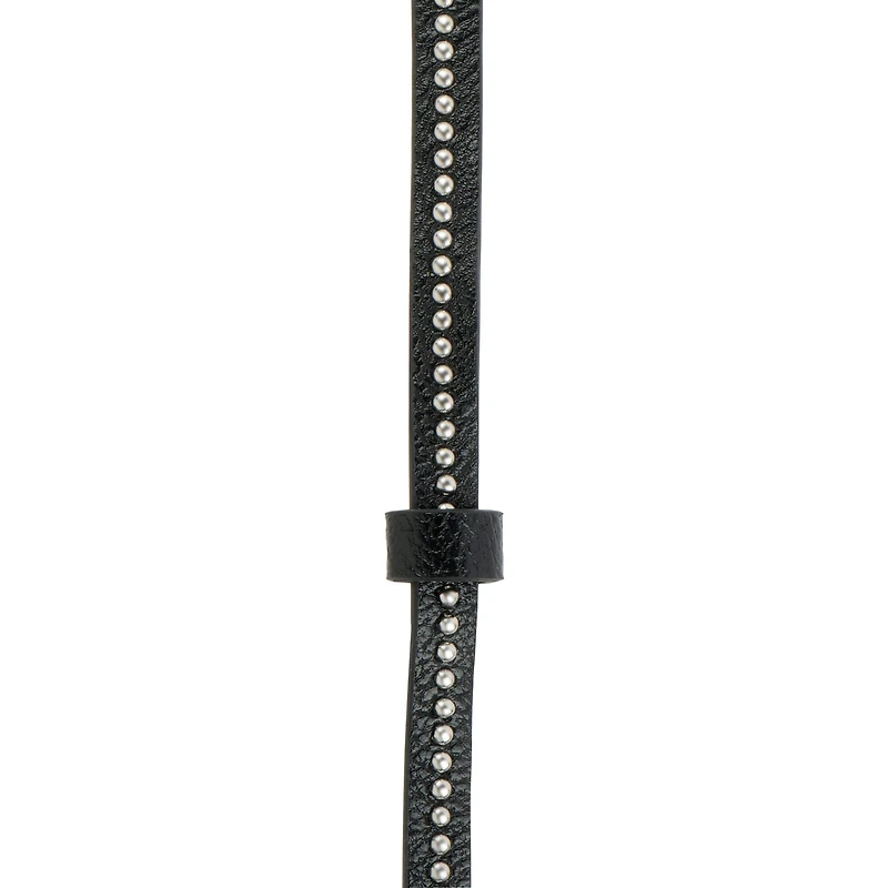 23.5" Black Studded Faux Leather Cowboy Hat Chain by Make Market®