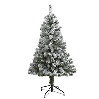 4ft. Unlit Flocked West Virginia Fir Artificial Christmas Tree