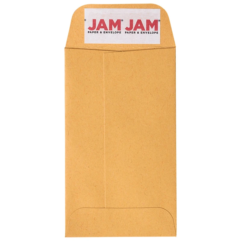 JAM Paper Brown Kraft Manila #4 Coin Business Commercial Envelopes with Peel & Seal Closure