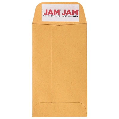JAM Paper Brown Kraft Manila #4 Coin Business Commercial Envelopes with Peel & Seal Closure