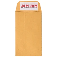 JAM Paper Brown Kraft Manila #4 Coin Business Commercial Envelopes with Peel & Seal Closure