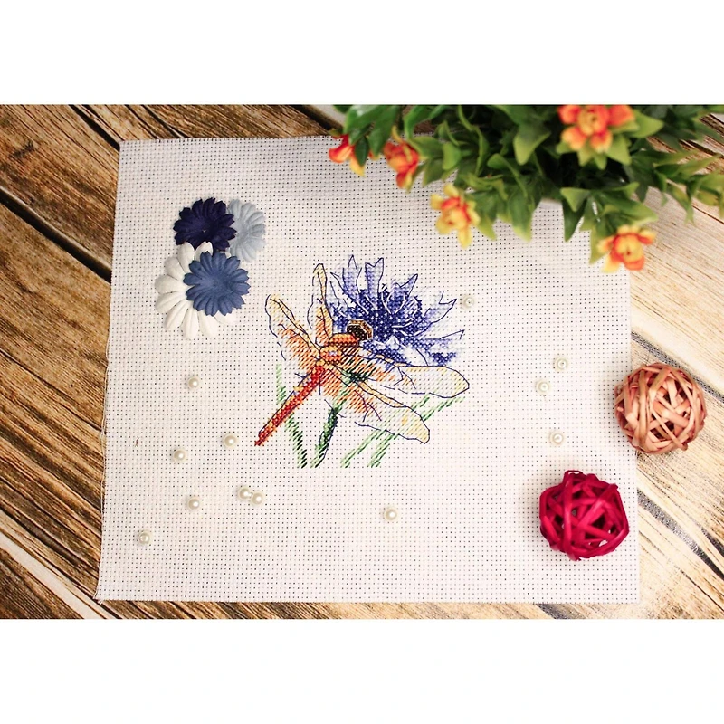 MP Studia Dragonfly And Cornflower Counted Cross Stitch Kit
