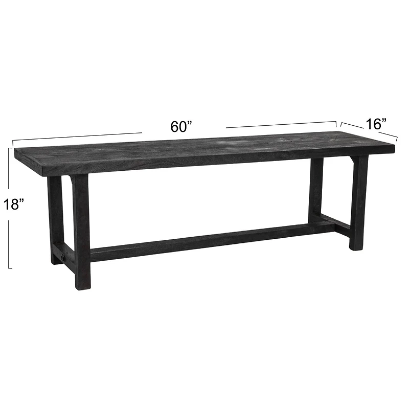 Hello Honey® Elegant Acacia Trestle Bench