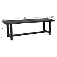 Hello Honey® Elegant Acacia Trestle Bench