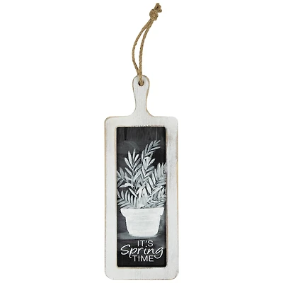 10.5" It's Spring Time Floral Cutting Board Wall Decoration
