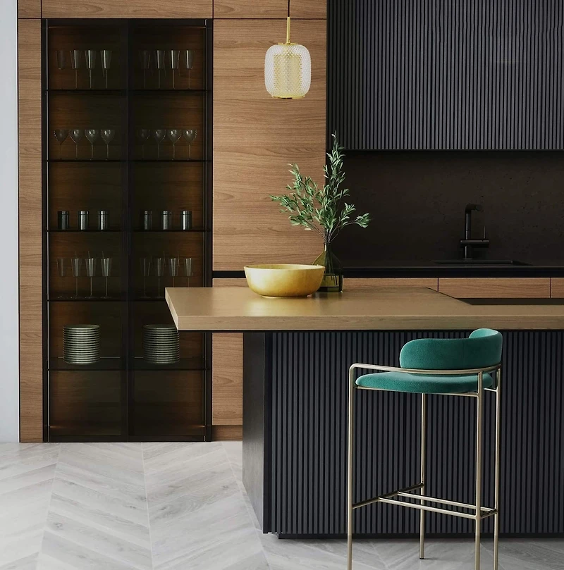 Hello Honey® Clear & Gold Embossed Glass Shade Pendant Lamp with Brass Accents