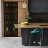 Hello Honey® Clear & Gold Embossed Glass Shade Pendant Lamp with Brass Accents