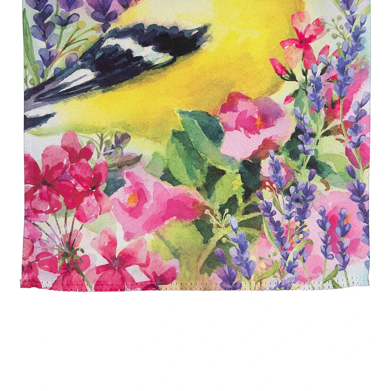 18" x 12.5" Welcome Yellow Finch Spring Outdoor Garden Flag 