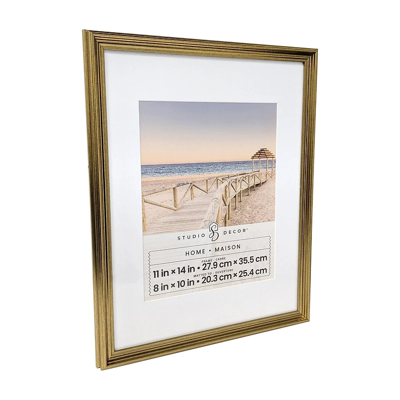 Home 8" x 10" Gold Beatrice Frame with Mat by Studio Décor®