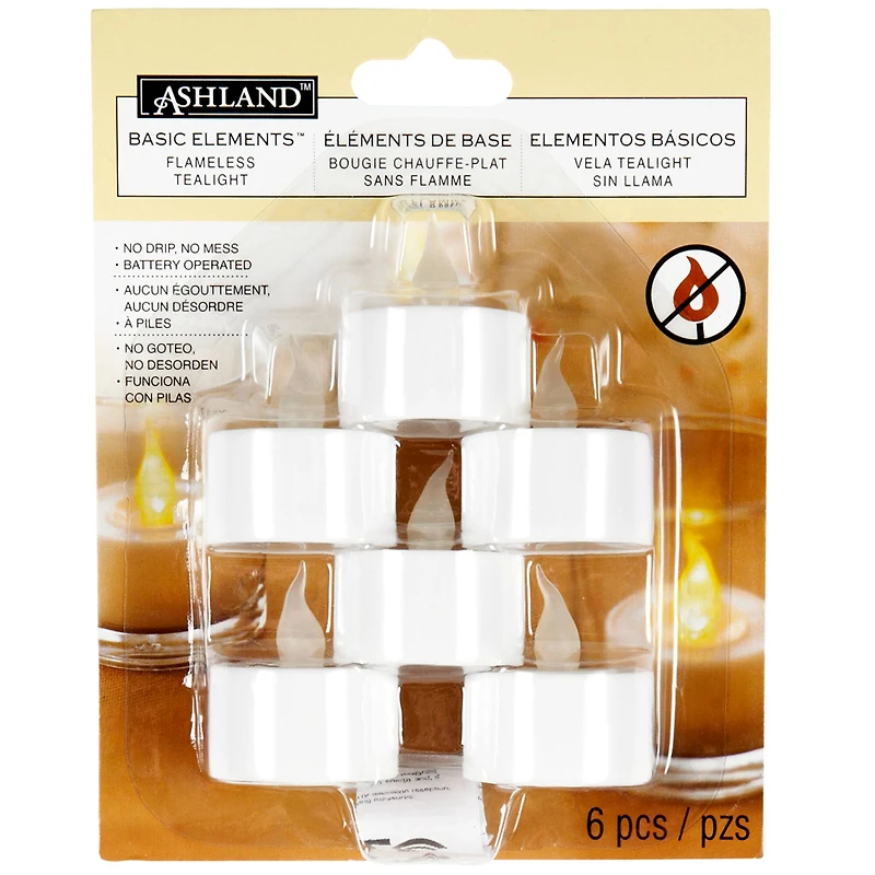 24 Packs: 6 ct. (144 total) Basic Elements™ LED Tea Lights Multipack by Ashland®