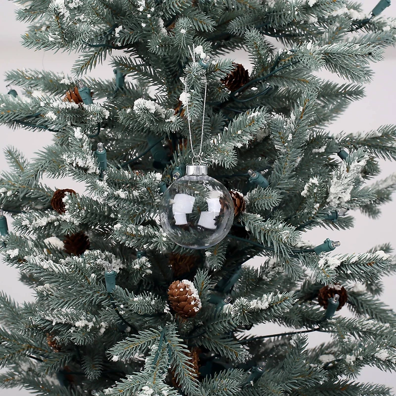 24 Pack 2.75" Clear DIY Plastic Ball Ornaments by Make Market®