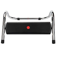 Mind Reader Black Adjustable Height Footrest for Under Desk