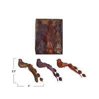 Hello Honey® 7.25" Multicolor Foam Feather Bird Clip-On Ornament Set