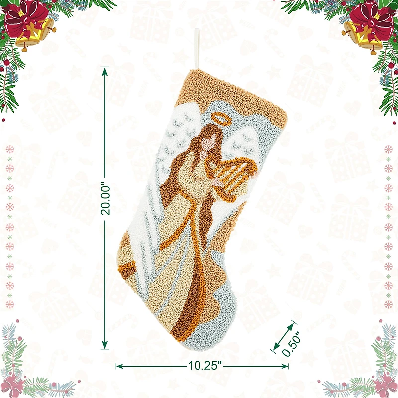 Glitzhome® 20" Angel Hooked Stocking