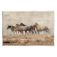 Stupell Industries Galloping Horse Herd Countryside Wall Plaque Art