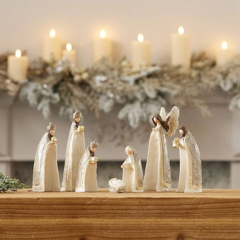 Nesting Mini Nativity Figures Set