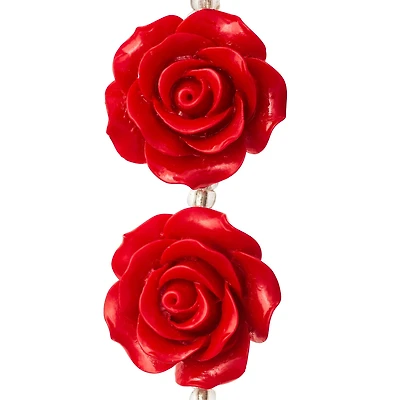 Red Flower Quartzite Beads, 24mm by Bead Landing™