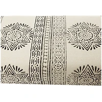 47" White Metal Floral Bench with Metal Hairpin Legs