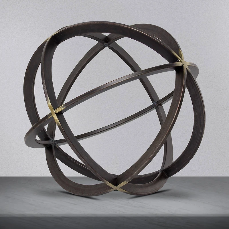 10" Metal Dyson Sphere Sculpture