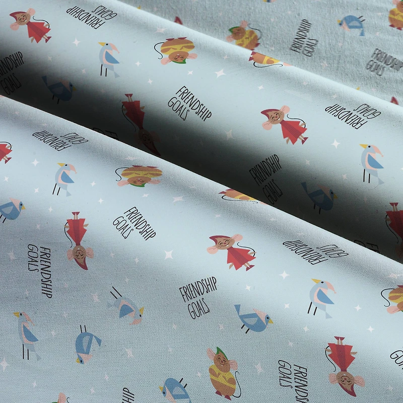 Disney® Princess Cinderella Mice Friendship Goals Cotton Fabric