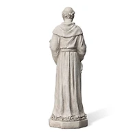 Glitzhome® 32.75" St. Francis Garden Statue with Bird Feeder