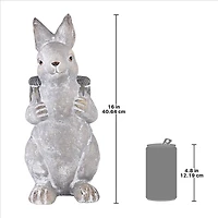 Design Tosano 16" Bunny with Basket Bearing Gifts Easter Rabbit Statue