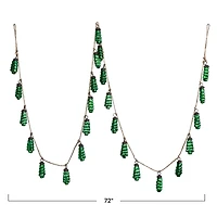 Hello Honey® 6ft. Embossed Mercury Glass Tree Ornament Garland on Jute String