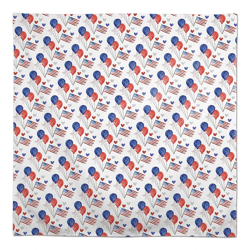 Patriotic Icons Pattern Tablecloth