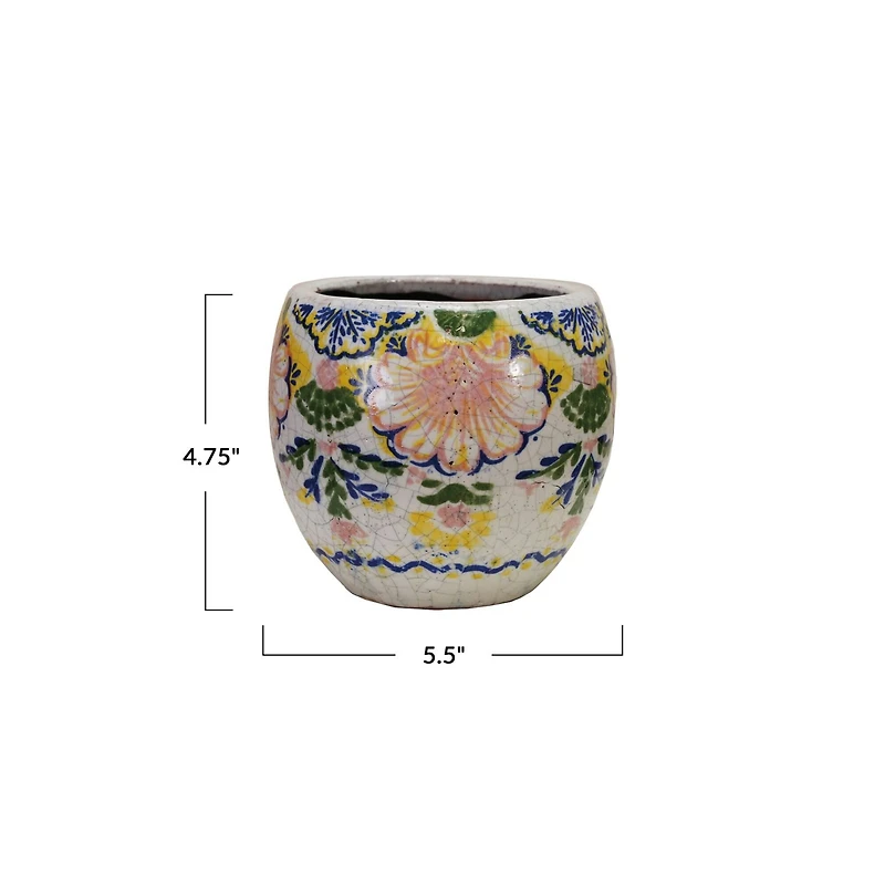 Hello Honey® Planter with Floral Pattern