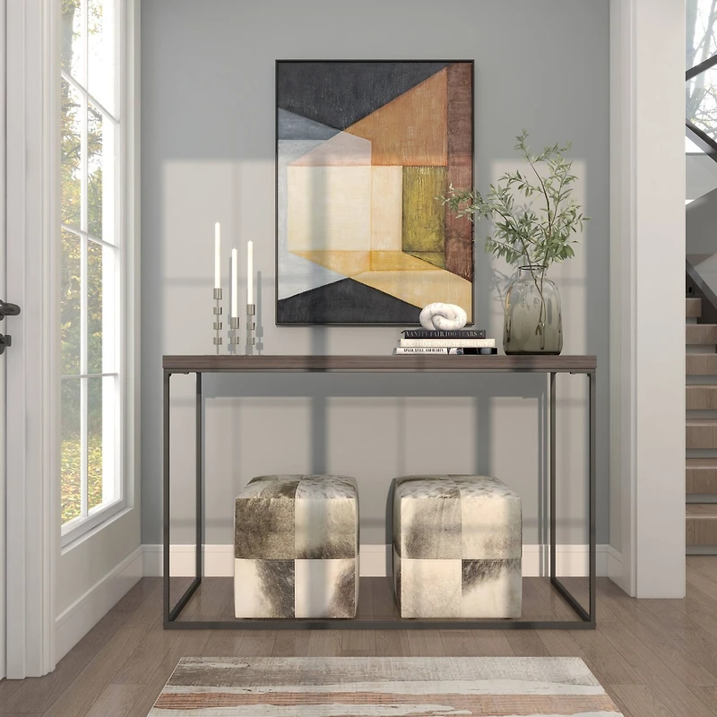 Silver Aluminum Floating Block Abstract Candle Holder with Rounded Base Set