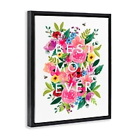 Stupell Industries Floral Best Mom Ever Floater Framed Art