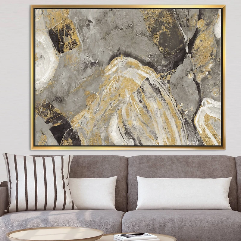 Designart - Painted Gold Stone