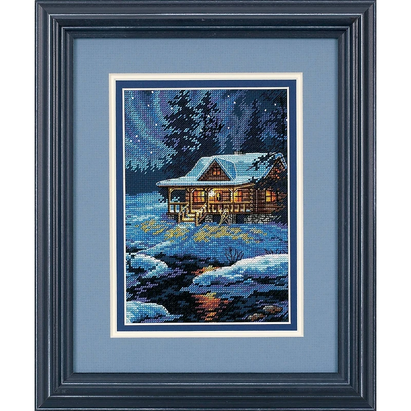 Dimensions® Moonlit Cabin Counted Cross Stitch Kit