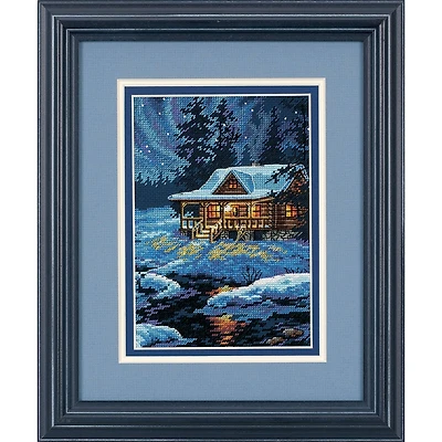 Dimensions® Moonlit Cabin Counted Cross Stitch Kit