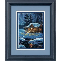 Dimensions® Moonlit Cabin Counted Cross Stitch Kit