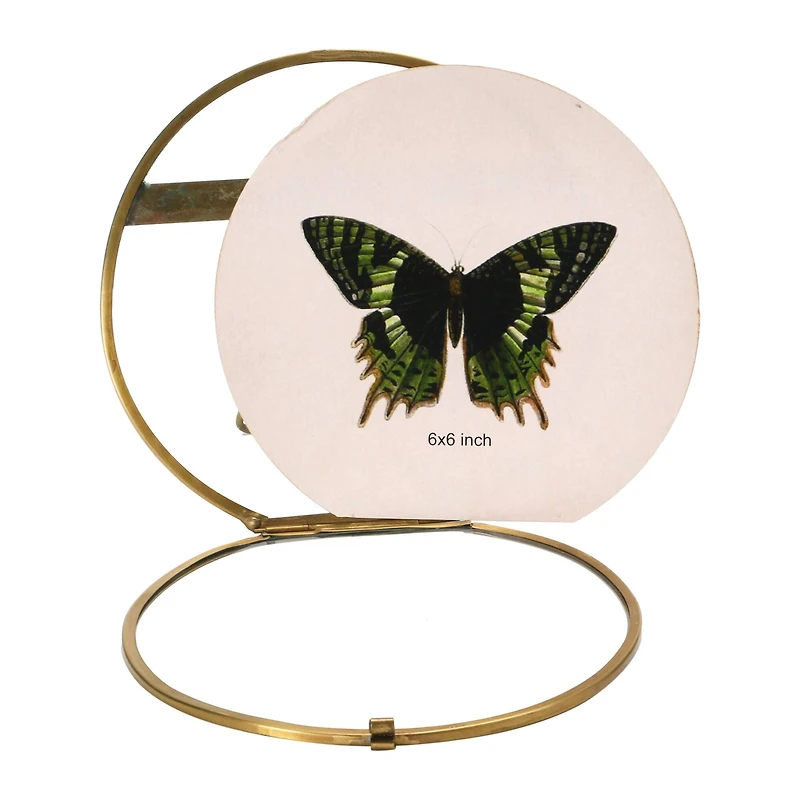 Hello Honey® Brass & Glass 5.5" x 5.5" Photo Frame