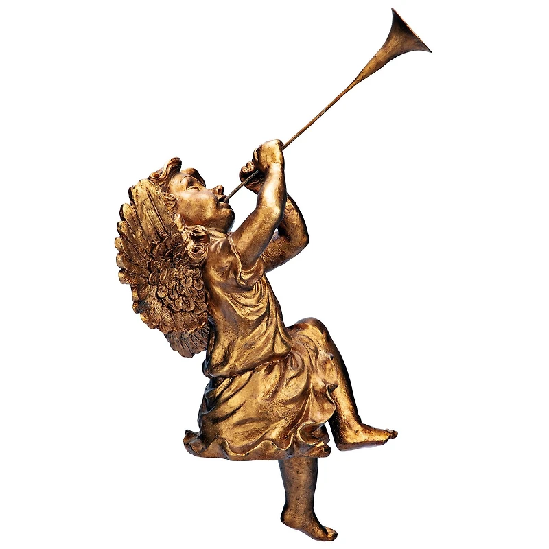 Design Toscano 13.5" Trumpeting Angels of St. Peters Square Girl Statue