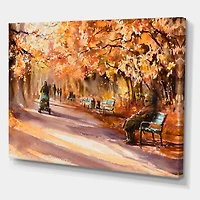 Designart - Road In The Park In Sunny Autumn Day