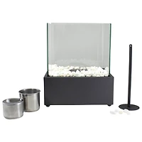 11.5" Bio Ethanol Ventless Portable Tabletop Fireplace with Flame Guard