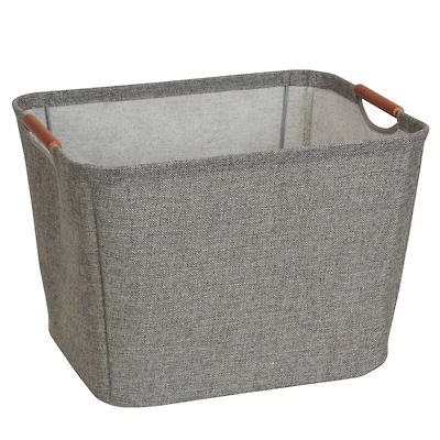 Household Essentials Storage Bin with Wood Handles