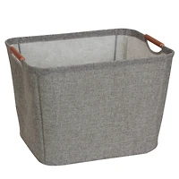 Household Essentials Storage Bin with Wood Handles