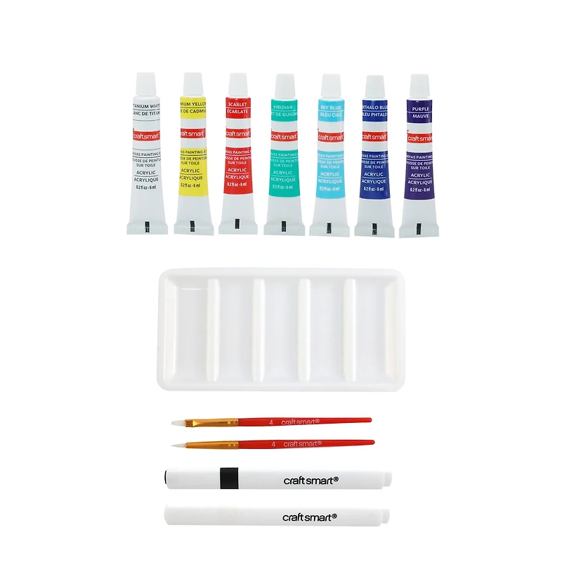 7" Disco Round Canvas Painting Kit by Craft Smart®