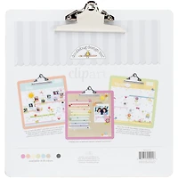 Doodlebug Design Inc.™ Clipart Lily White Monochromatic Clipboard