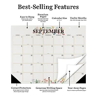 TF Publishing 2024-2025 Large Floral Desk Pad Calendar