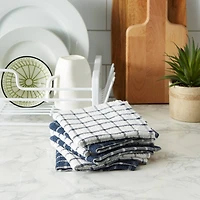 DII® Nautical Blue Combo Windowpane Dishcloths, 6ct.